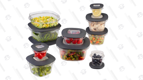 Rubbermaid Premier Easy Find Lids 20-Piece Food Storage Container Set, Grey | $26 | Amazon